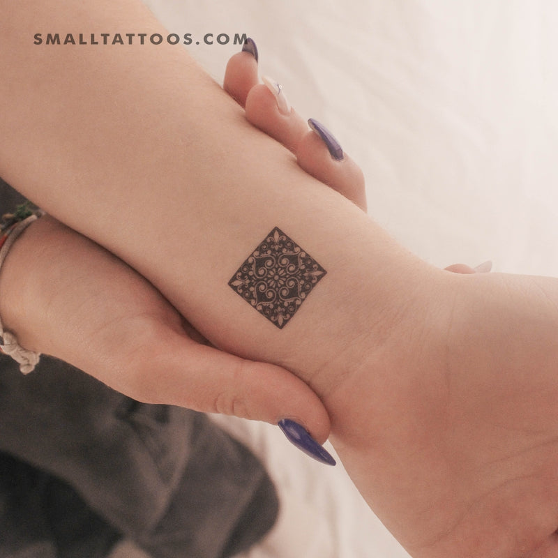 Little Portuguese Tile Temporary Tattoo (Set of 3)