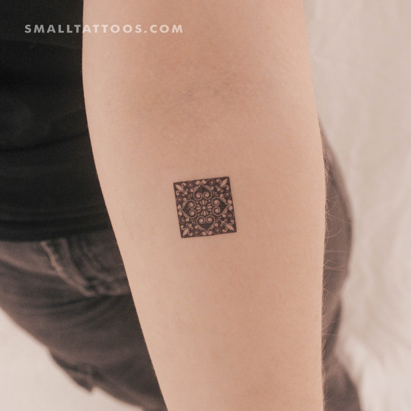 Little Portuguese Tile Temporary Tattoo (Set of 3)