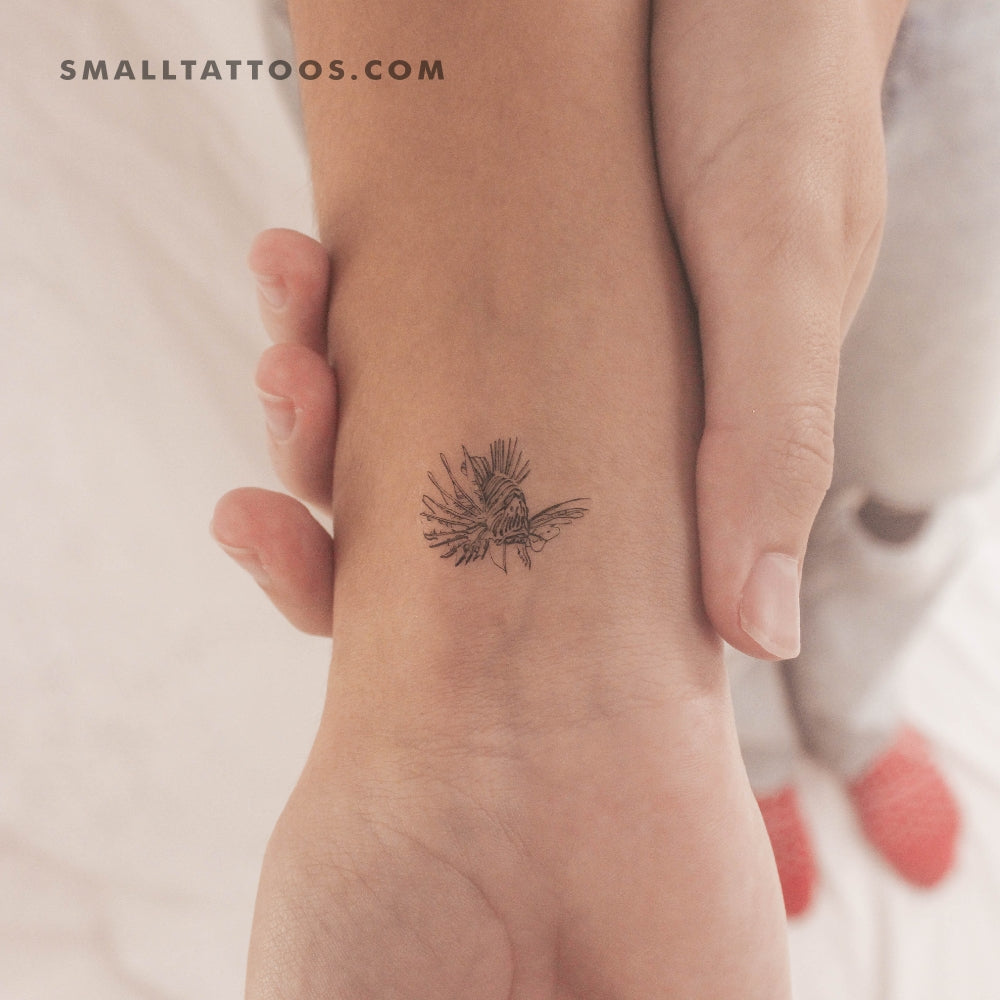 Tatuaje temporal de pez escorpión (juego de 3)