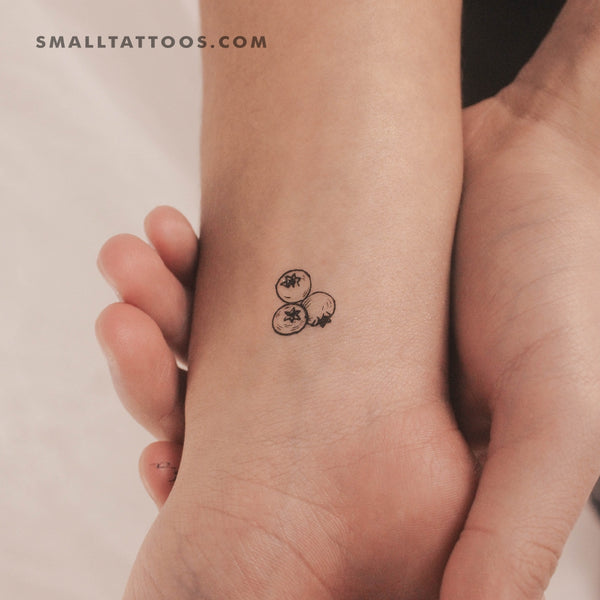 Three Little Blueberries Temporary Tattoo (Set of 3)