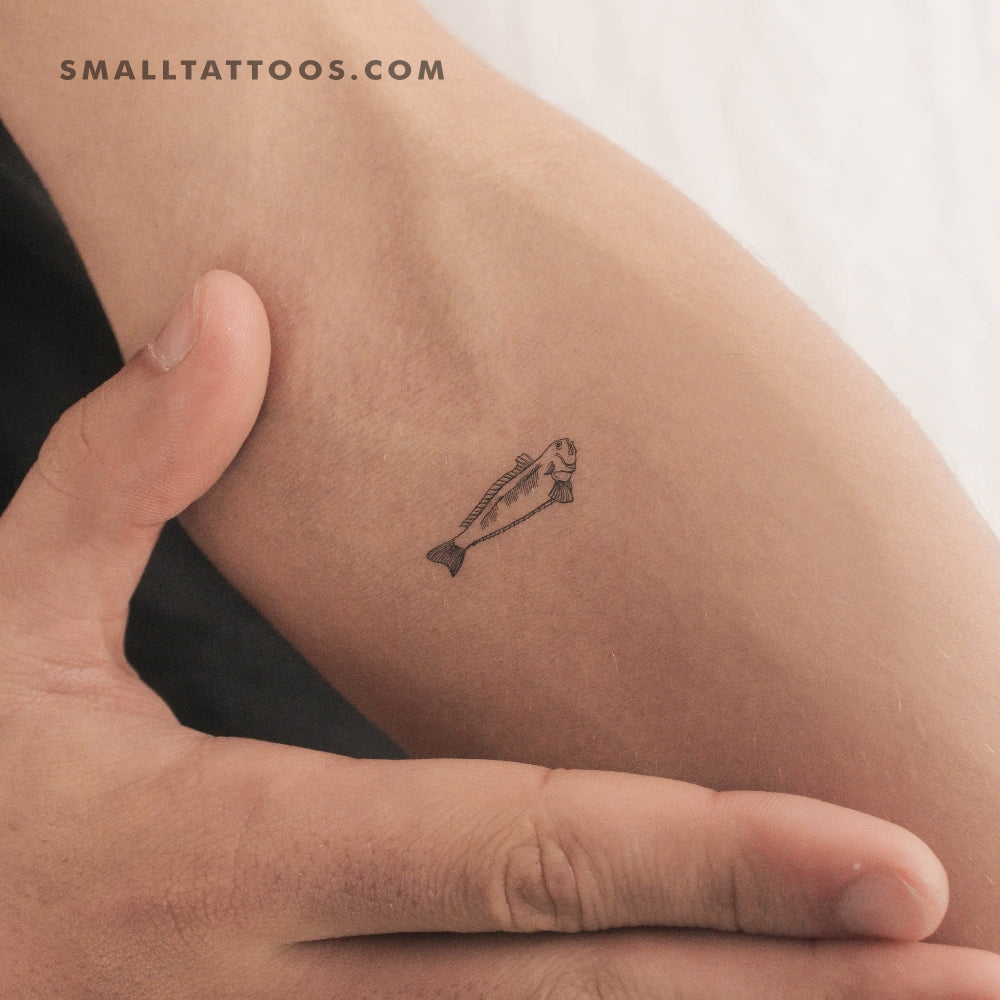 Tatuaje temporal de pez escorpión pequeño (juego de 3)