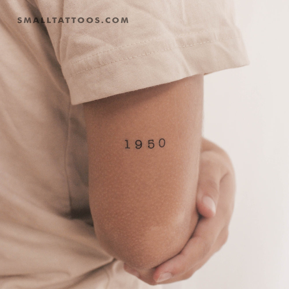 Tatuaje temporal del año de nacimiento 1950 (juego de 3)