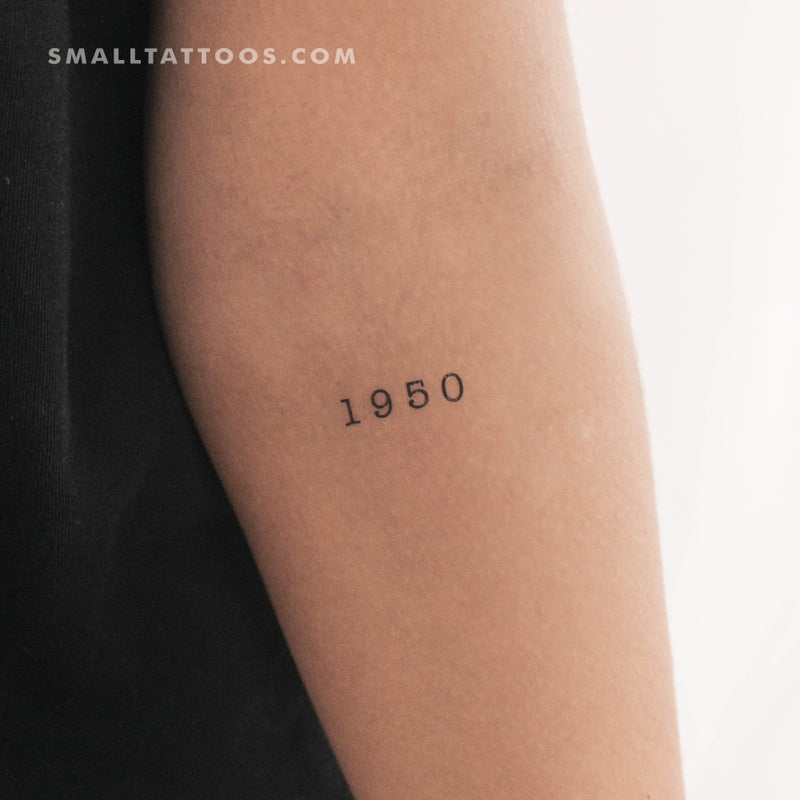 1950 Birth Year Temporary Tattoo (Set of 3)