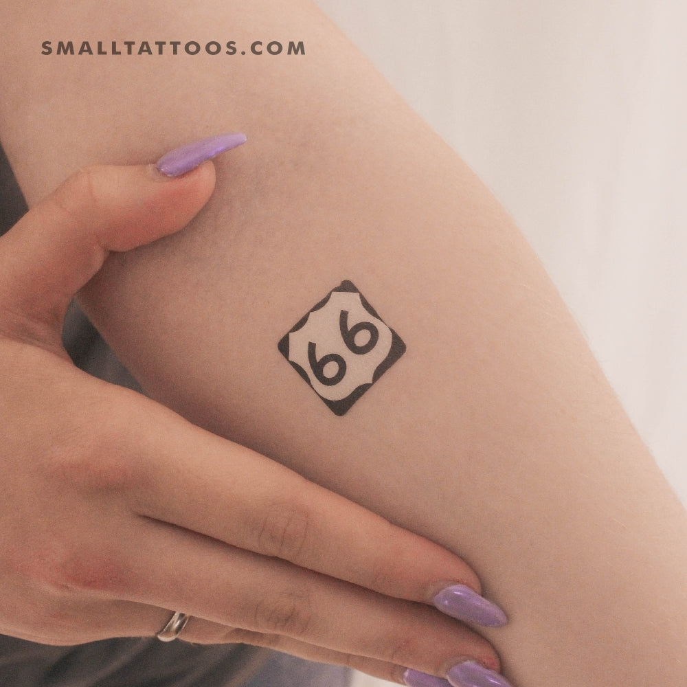 Tatuaje temporal de la Ruta 66 de EE. UU. (juego de 3)