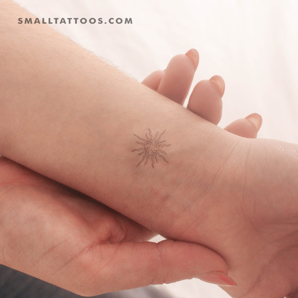 Abstract Sun Temporary Tattoo (Set of 3)