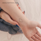 Rhombus Outline Temporary Tattoo (Set of 3)