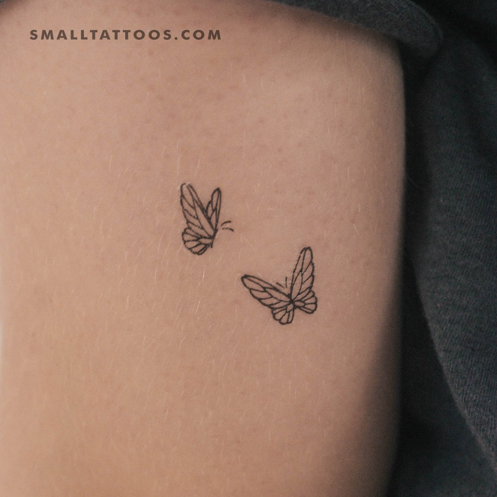 Tatuaje temporal de mariposa delicada (juego de 3)