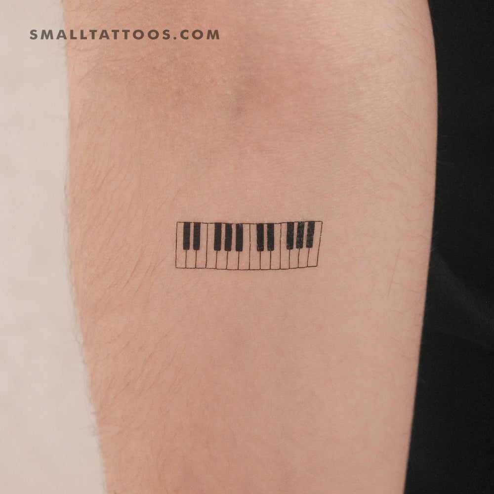 Piano Keys Temporary Tattoo (Set of 3)