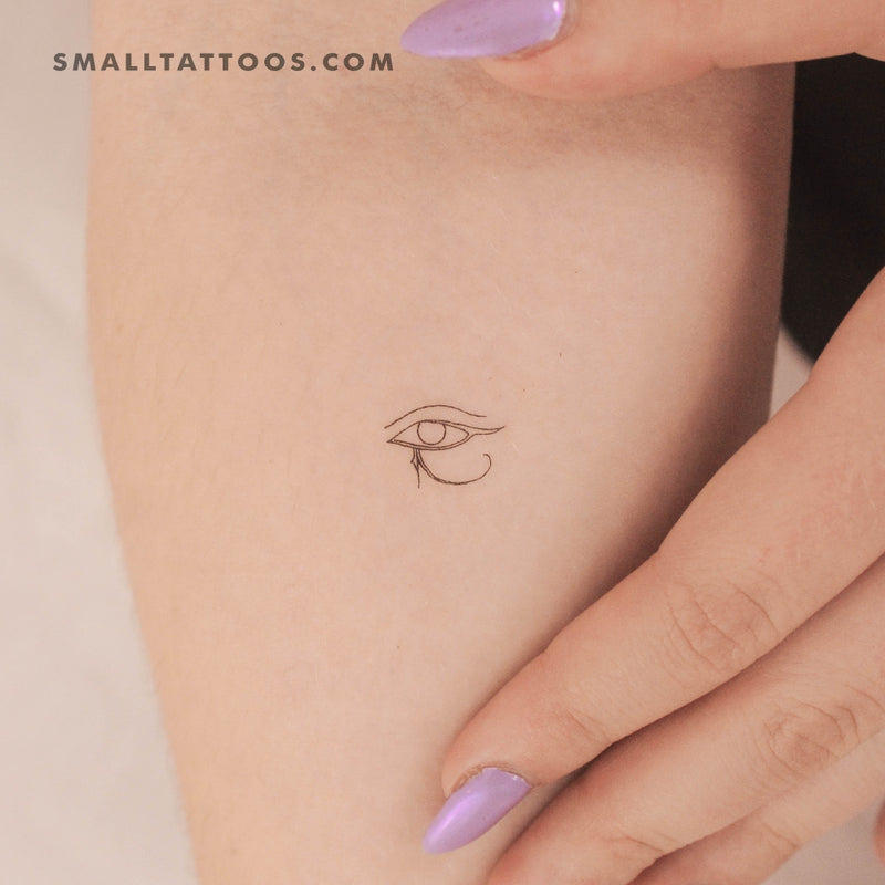 Fine Line Eye Of Horus Temporary Tattoo (Set of 3)