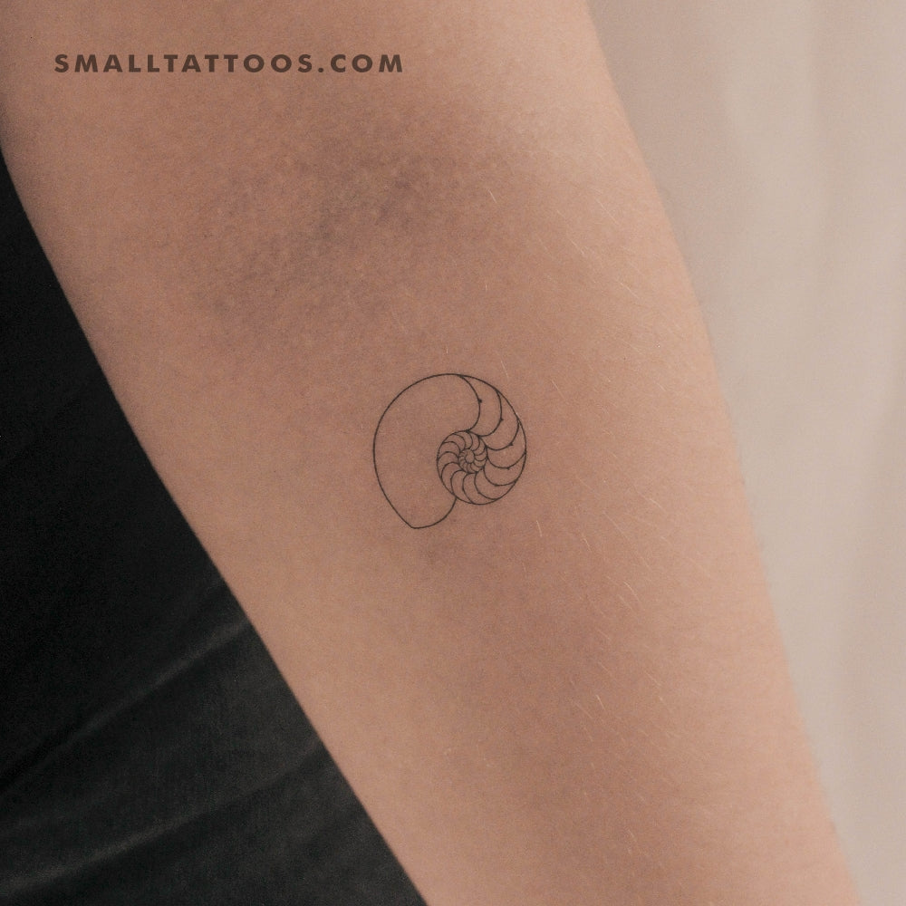 Nautilus Shell Temporary Tattoo (Set of 3)