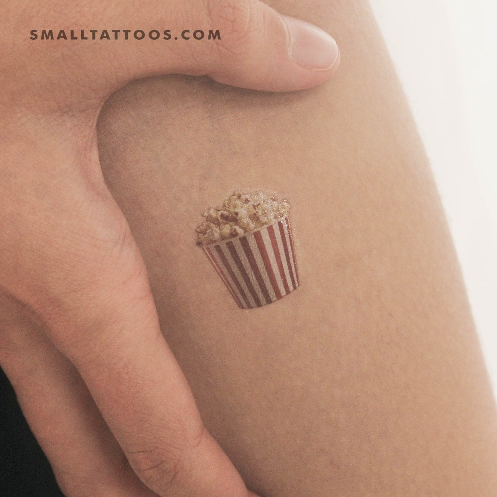 Tatuaje temporal de palomitas de maíz (juego de 3)
