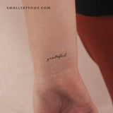 'Grateful' Temporary Tattoo (Set of 3)