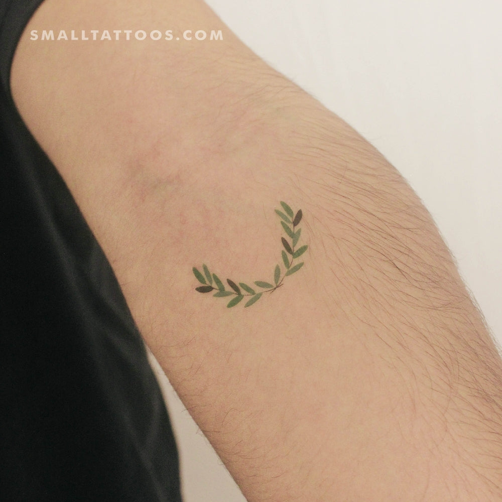 Tatuaje temporal de corona de laurel de Zihee (juego de 3)