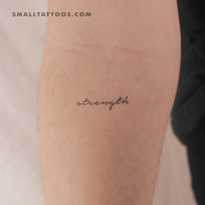 'Strength' Temporary Tattoo (Set of 3)