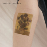 Van Gogh's Sunflower Temporary Tattoo (Set of 3)