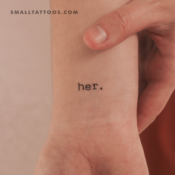 'her.' Temporary Tattoo (Set of 3)