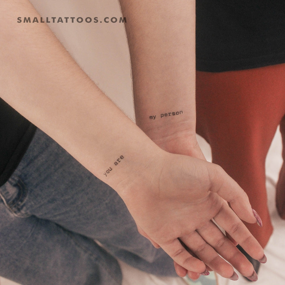 Tatuaje temporal "Eres mi persona" - Juego de 3 + 3