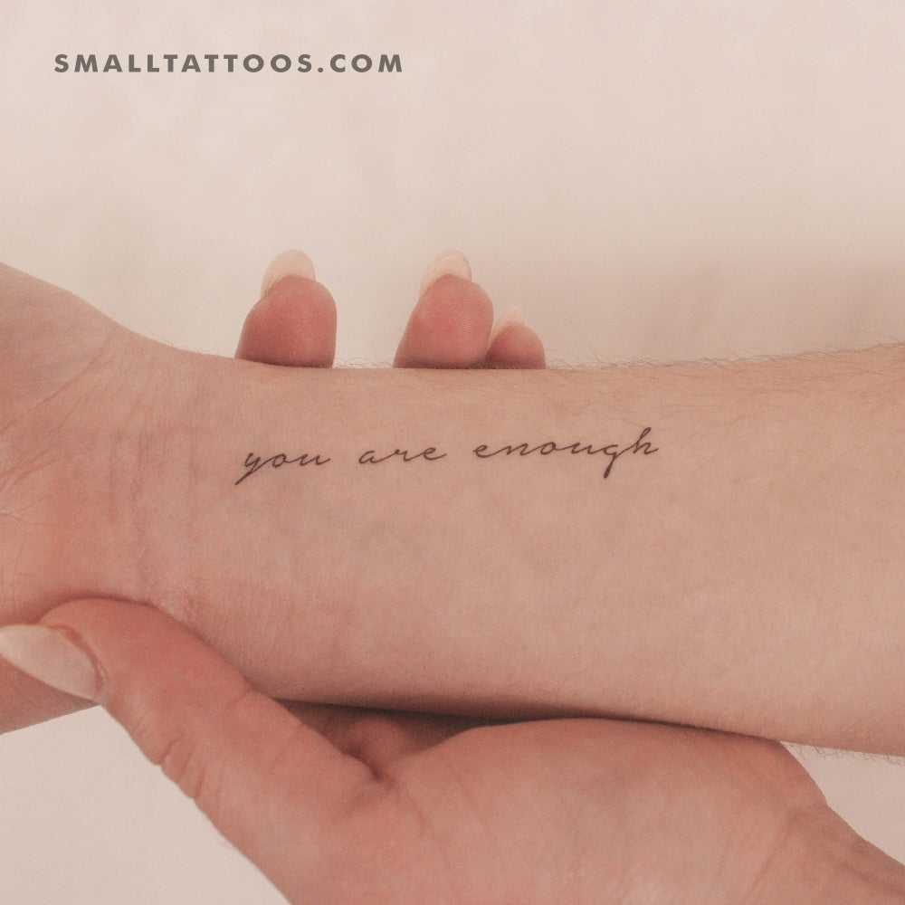 Tatuaje temporal "Eres suficiente" (juego de 3)