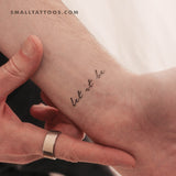 Let It Be Temporary Tattoo (Set of 3)