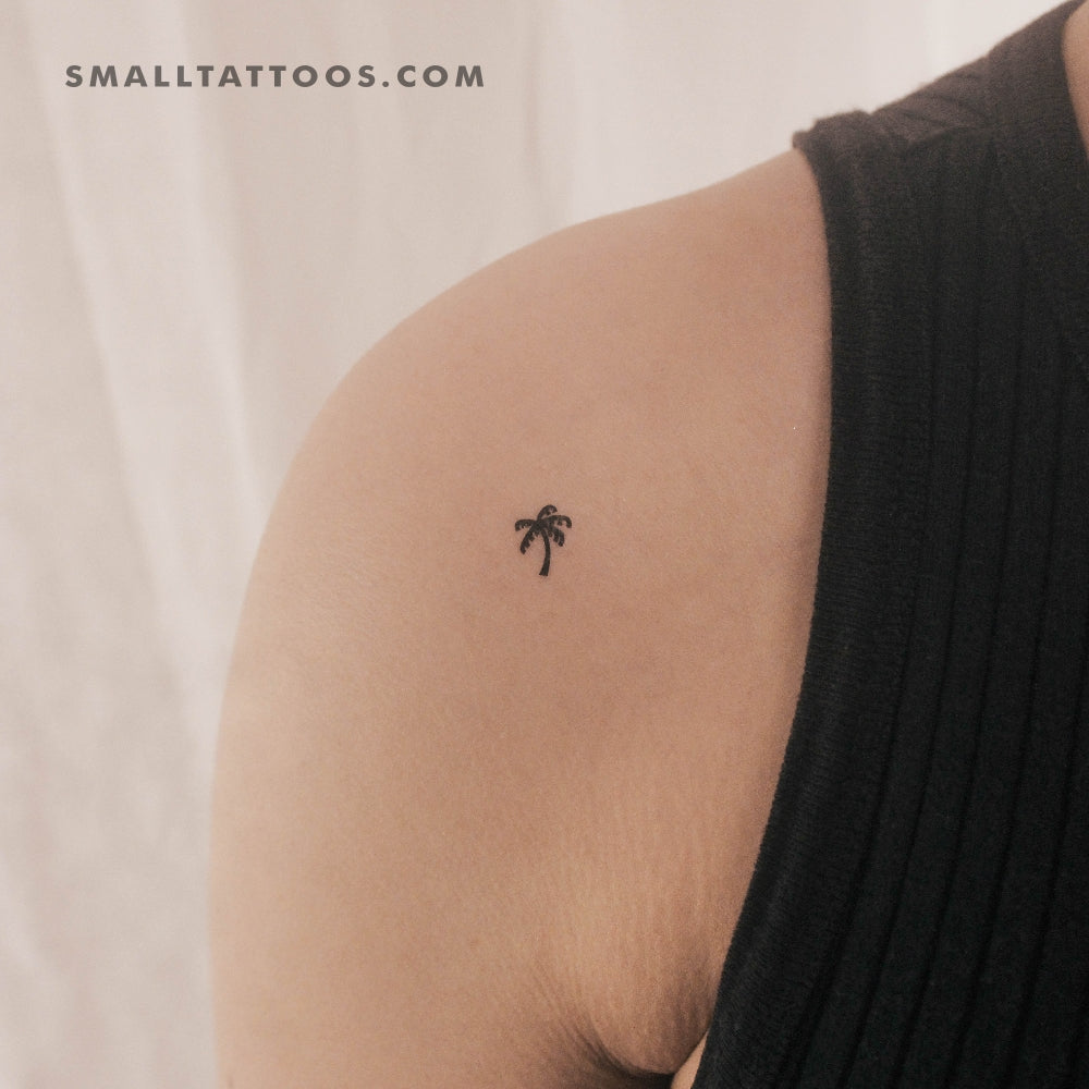 Tatuaje temporal de palmera pequeña (juego de 3)