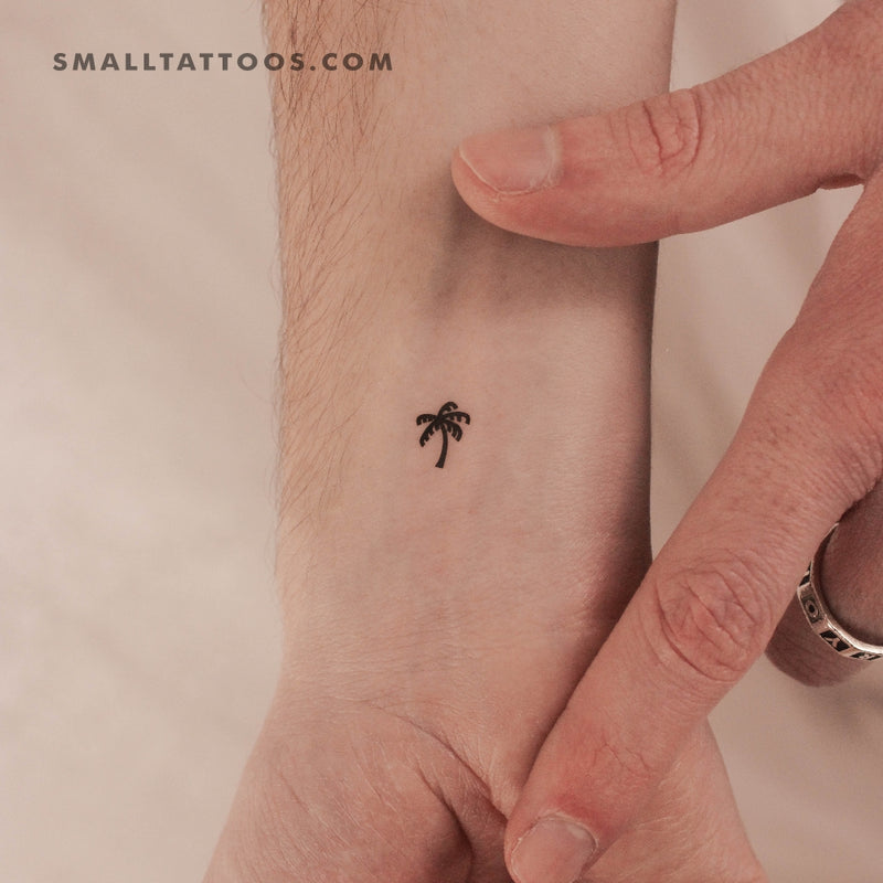 Tiny Palm Tree Temporary Tattoo (Set of 3)