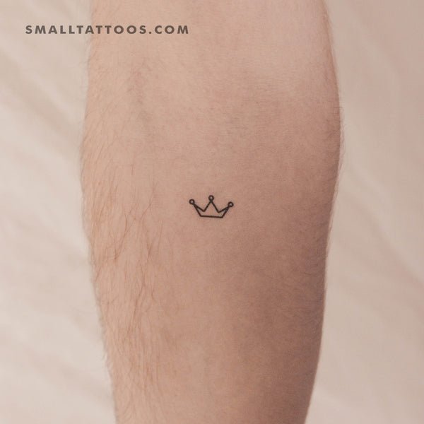 Minimalist Crown Temporary Tattoo (Set of 3)