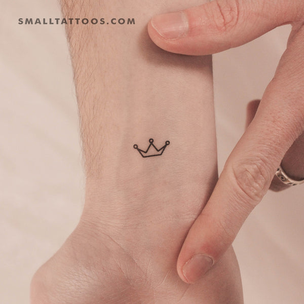 Minimalist Crown Temporary Tattoo (Set of 3)