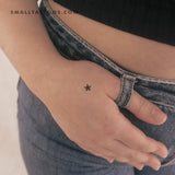 Small Black Star Temporary Tattoo (Set of 3)