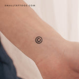 Copyright Symbol Temporary Tattoo (Set of 3)