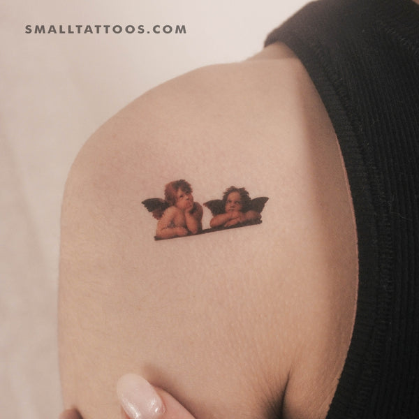 Putti Cherubs (Sistine Madonna) Temporary Tattoo (Set of 3)