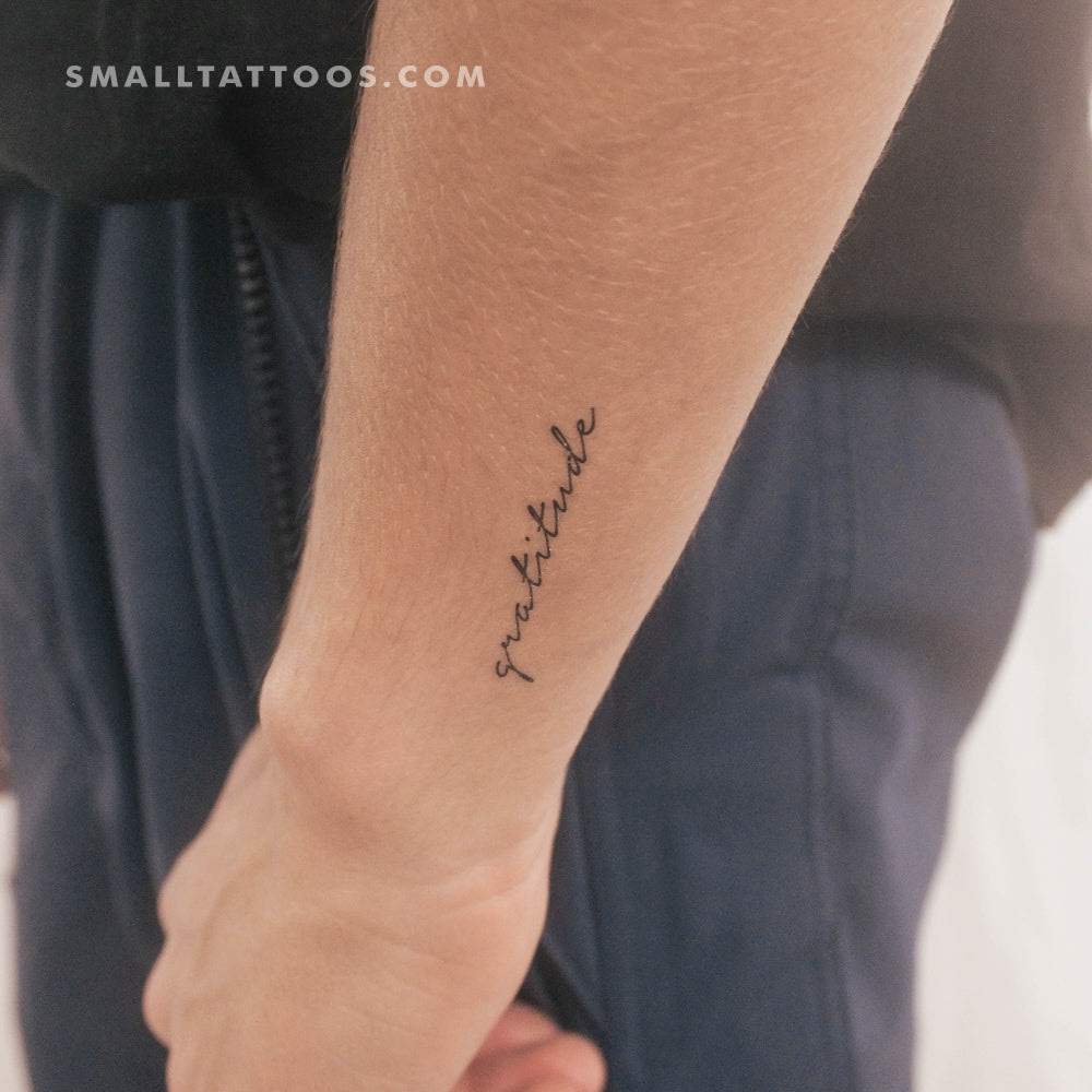 Tatuaje temporal «Gratitud» (juego de 3)