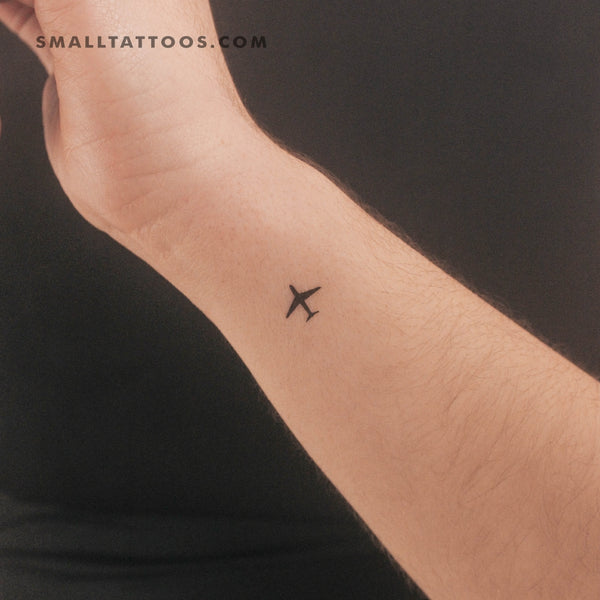 Tiny Airplane Temporary Tattoo (Set of 3)