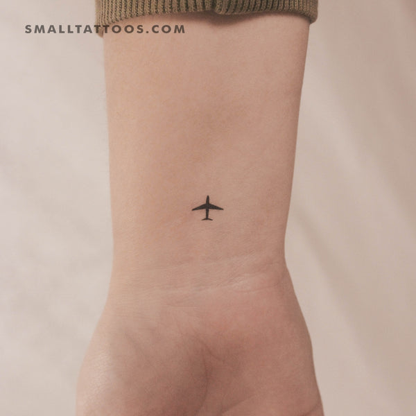 Tiny Airplane Temporary Tattoo (Set of 3)