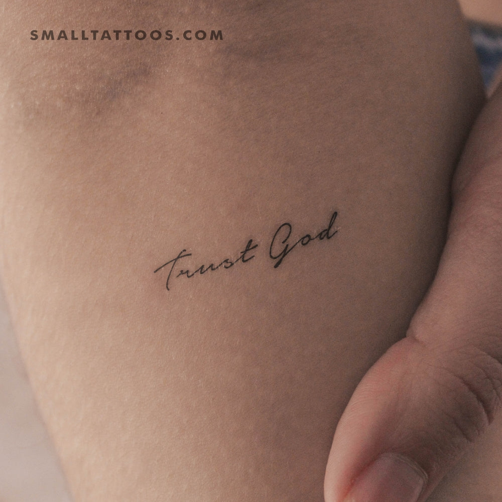 Tatuaje temporal "Confía en Dios" (juego de 3)