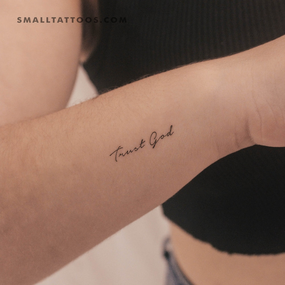 Tatuaje temporal "Confía en Dios" (juego de 3)