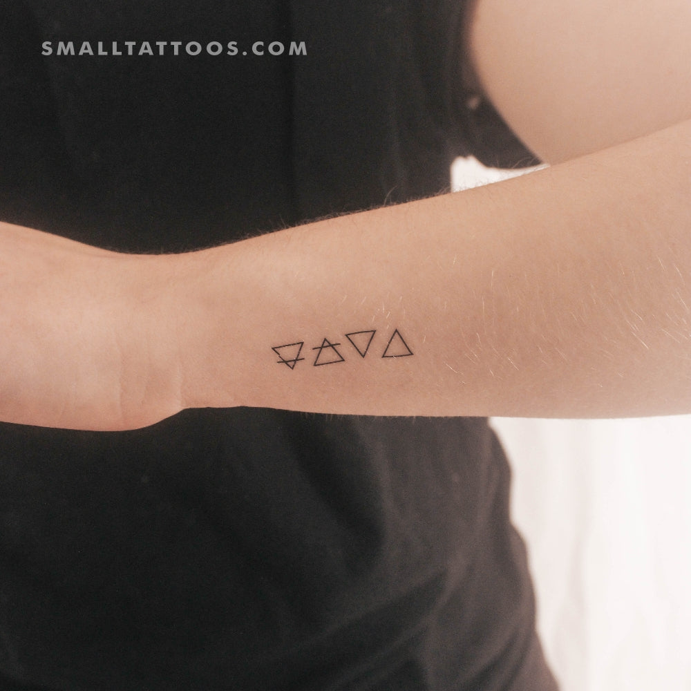 Tatuaje temporal de símbolos alquímicos (juego de 3)