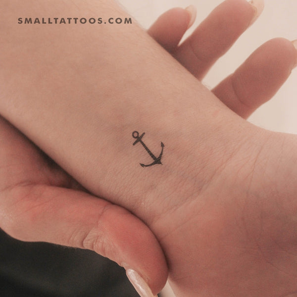 Minimalist Anchor Temporary Tattoo (Set of 3)