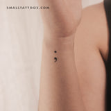 Small Semicolon Temporary Tattoo (Set of 3)