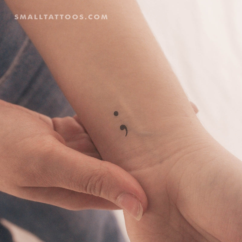 Small Semicolon Temporary Tattoo (Set of 3)