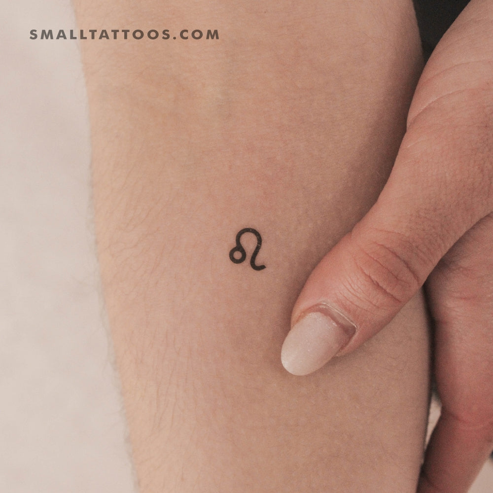 Tatuaje temporal del símbolo del zodiaco Leo (juego de 3)