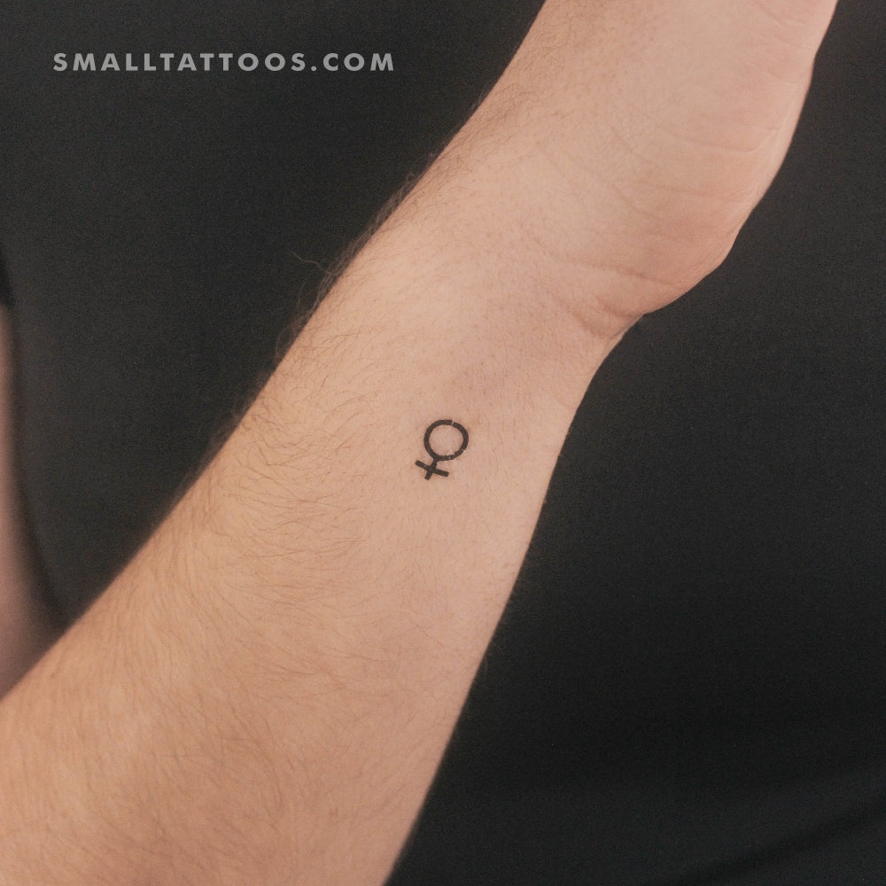 Tatuaje temporal del símbolo planetario de Venus (juego de 3)