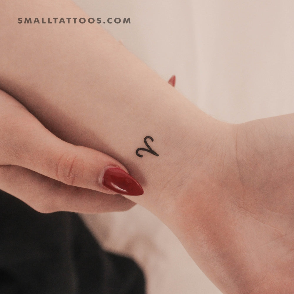 Tatuaje temporal del símbolo del zodiaco Aries (juego de 3)