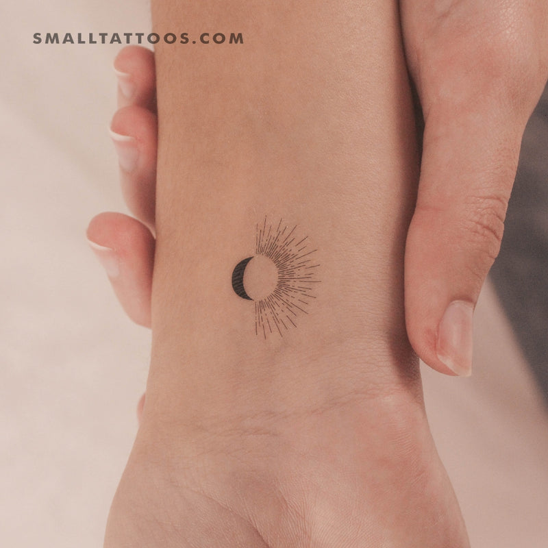 Minimalist Sun + Moon Temporary Tattoo (Set of 3)