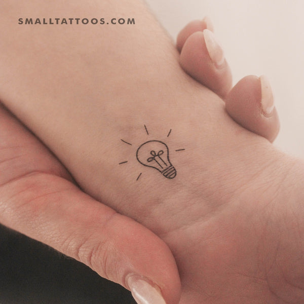 Shining Light Bulb Temporary Tattoo (Set of 3)