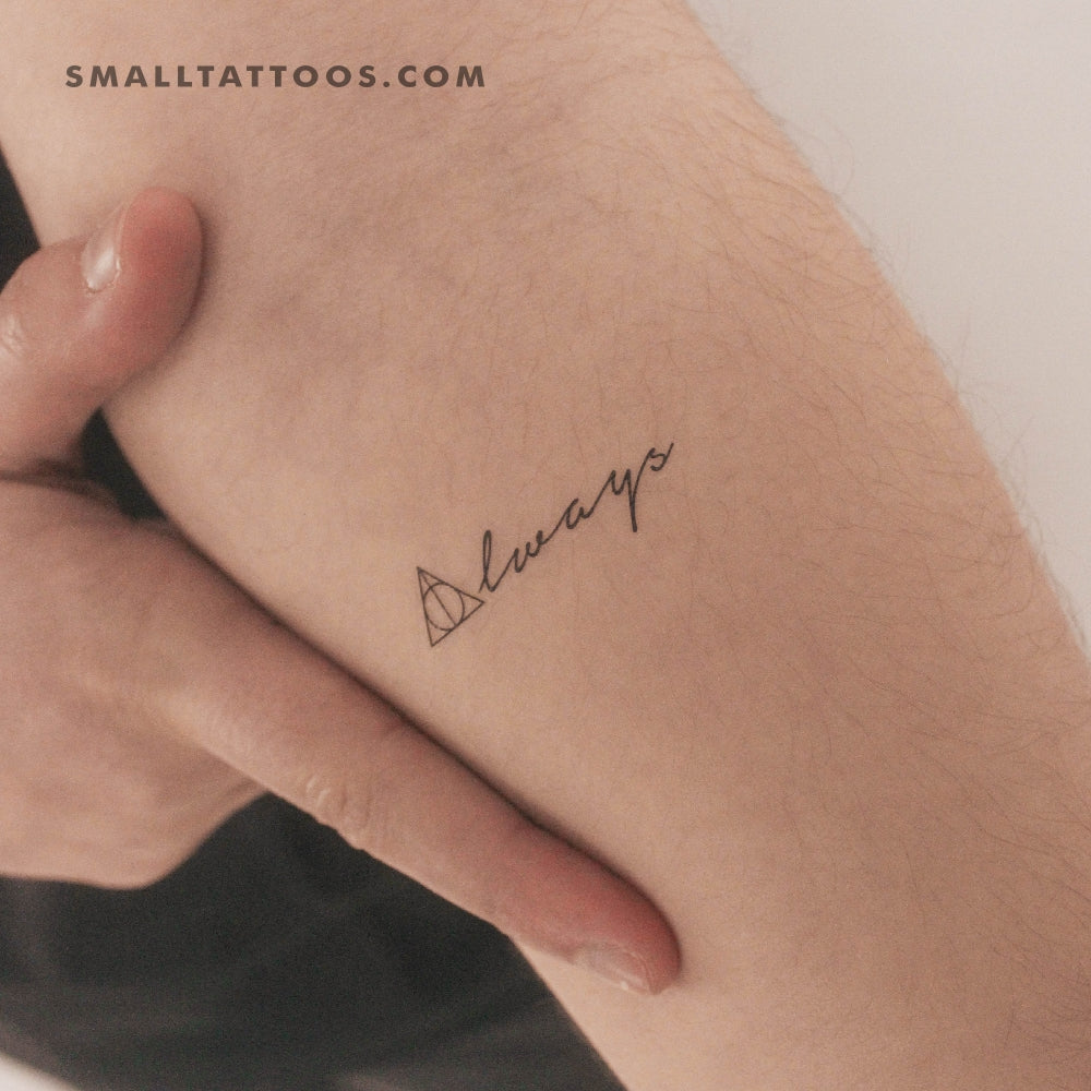 Tatuaje temporal Always + Deathly Hallows (juego de 3)