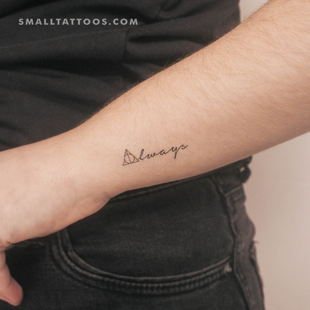 Tatuaje temporal Always + Deathly Hallows (juego de 3)
