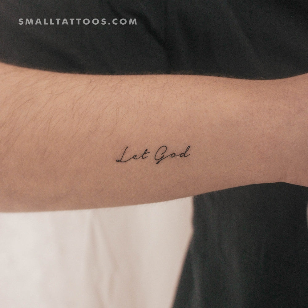 Tatuaje temporal "Let God" (juego de 3)