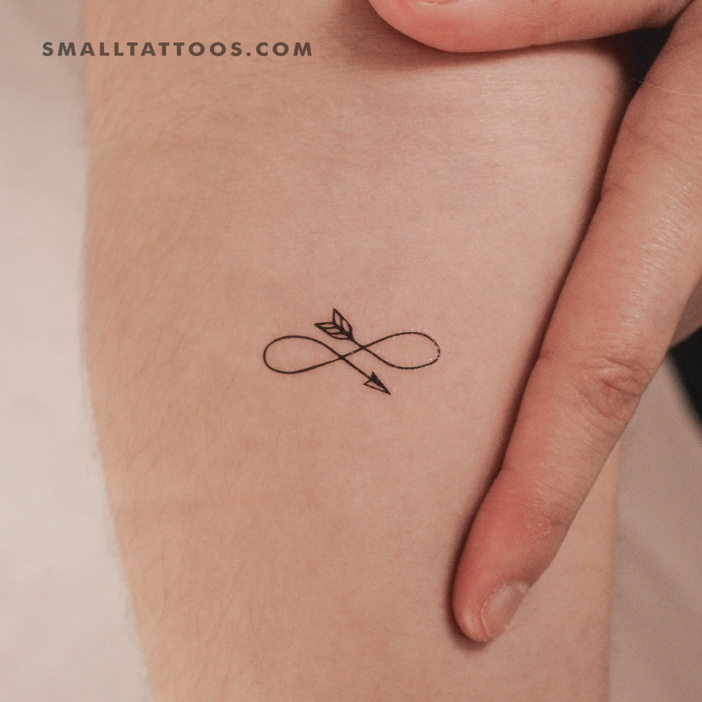 Tatuaje temporal de flecha infinita pequeña (juego de 3)