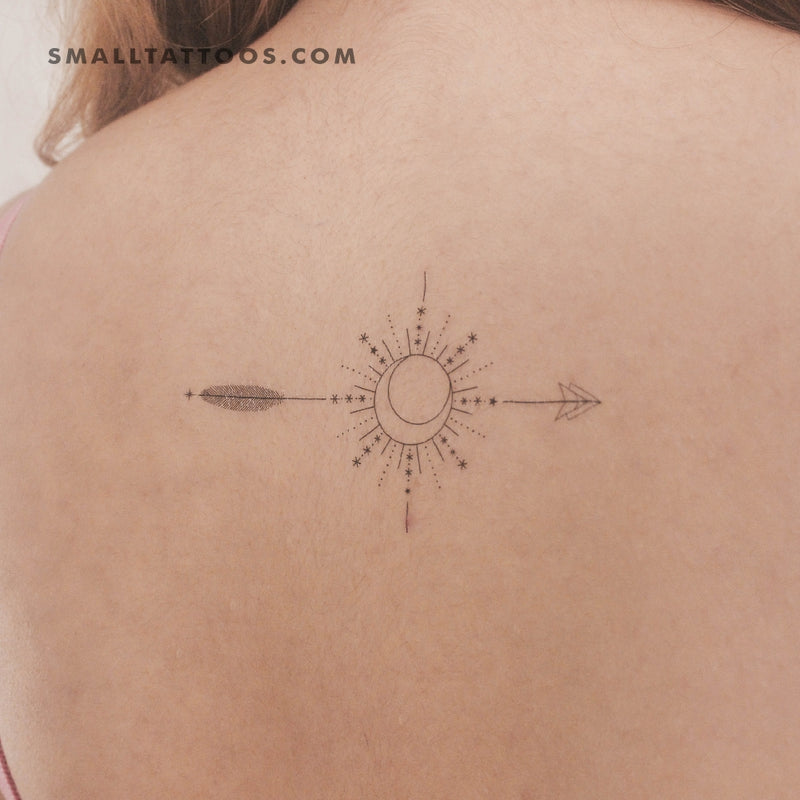 Arrow Compass Temporary Tattoo (Set of 3)