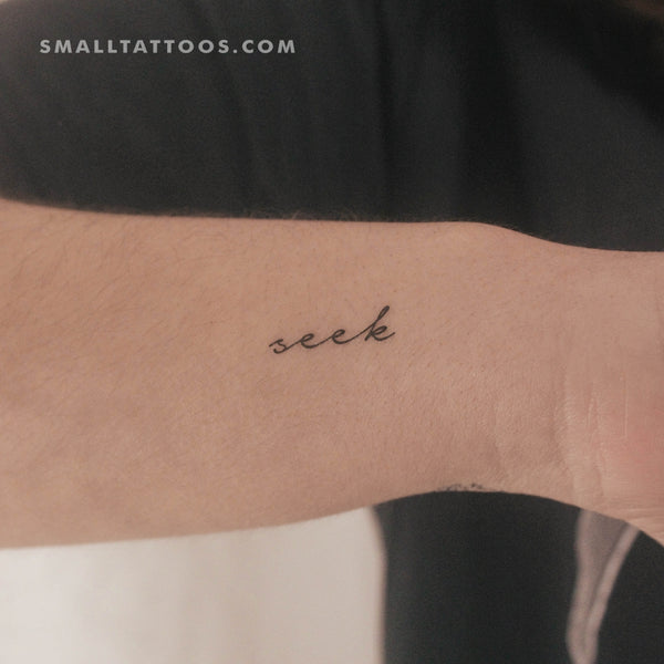 'Seek' Temporary Tattoo (Set of 3)